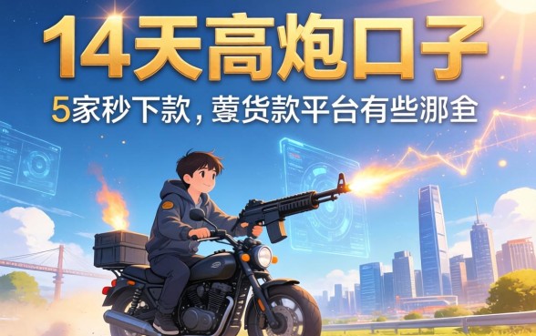 14天高炮口子有哪些，阐述5家秒下款的贷款平台
