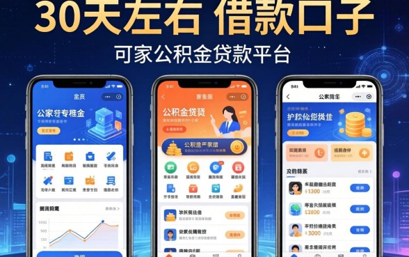 30天左右的借款口子，阐述5家公积金贷款平台app