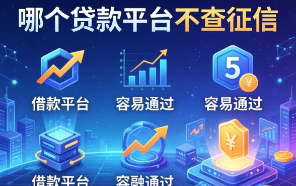 哪个贷款平台不查征信，归纳5个借款平台容易通过