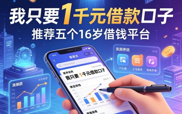 我只要1千元借款口子，推荐五个16岁借钱平台