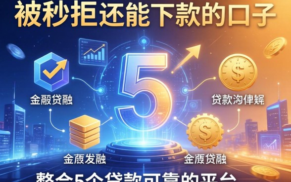 被秒拒还能下款的口子，整合5个贷款可靠的平台
