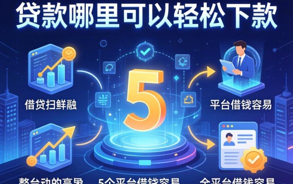 贷款哪里可以轻松下款，整合5个平台借钱容易