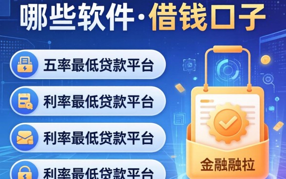 哪些软件有借钱的口子，汇总五个利率最低的贷款平台