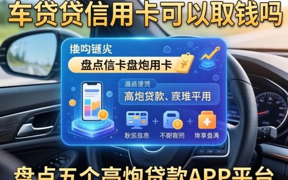 车贷信用卡可以取钱吗，盘点五个高炮贷款app平台