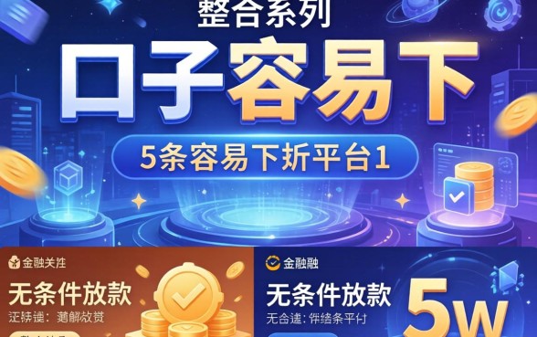 哪些系列的口子容易下，整合5个无条件放款的平台5w