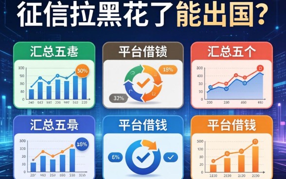 征信拉黑花了能出国吗，汇总五个平台借钱