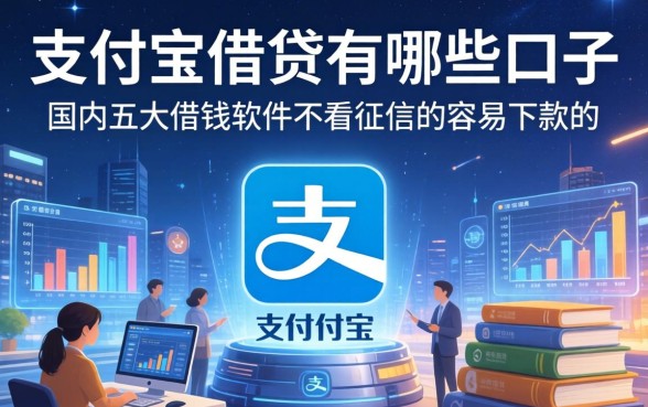 支付宝借贷有哪些口子，国内五大借钱软件不看征信的容易下款的