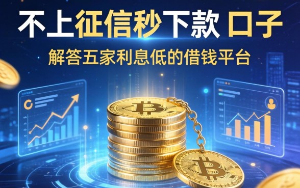 不上征信秒下款的口子，解答五家利息低的借钱平台