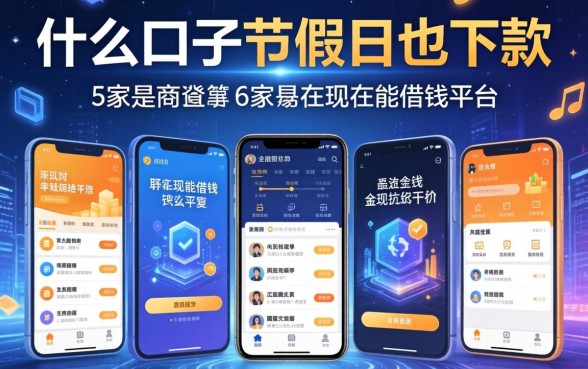 什么口子节假日也下款，阐述5家现在能借钱的平台