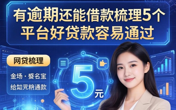 有逾期还能借款的网贷，梳理5个平台好贷款容易通过