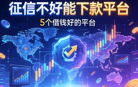 征信不好能下款的平台，整合5个借钱好的平台