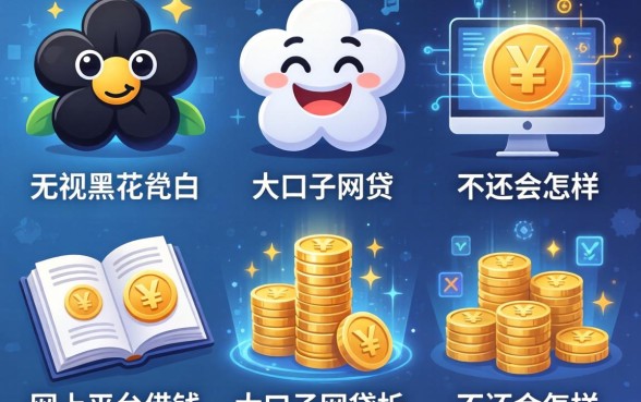 无视黑花白大口子网贷，分析五个网上平台借钱不还会怎样
