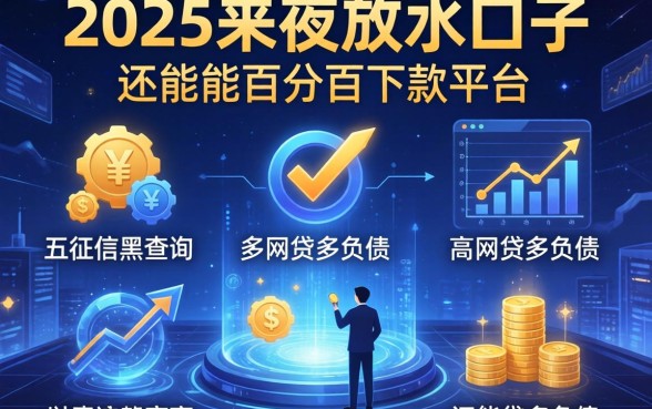 2025深夜放水口子，分析五个征信黑查询多网贷多负债高还能百分百下款平台