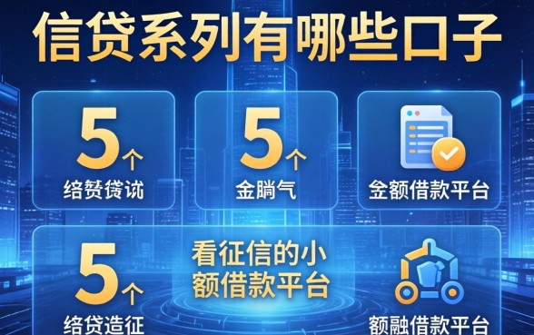 一信贷系列有哪些口子，归纳5个不看征信的小额借款平台