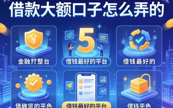 借款大额口子怎么弄的，整合5个借钱最好的平台
