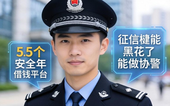 征信黑花了能做协警吗，归纳5个安全借钱平台