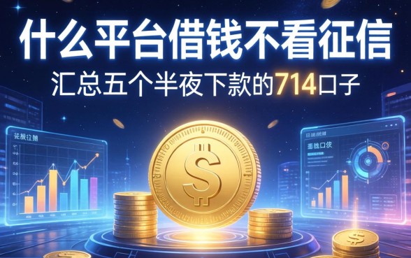 什么平台借钱不看征信，汇总五个半夜下款的714口子