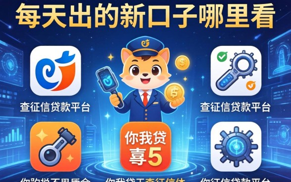 每天出的新口子哪里看，例举5个类似你我贷不查征信的贷款平台