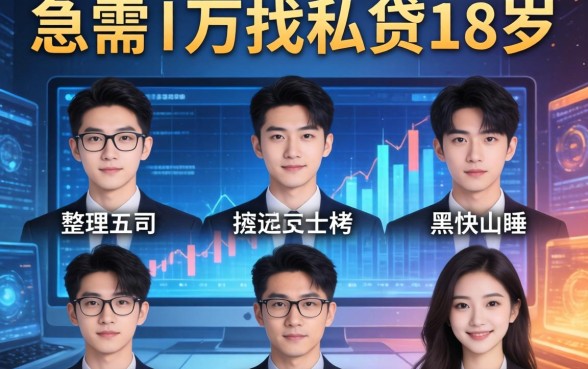 急需1万找私贷18岁，整理五个什么口子黑户可以下款