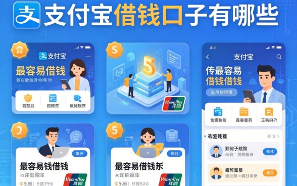 支付宝借钱口子有哪些，例举5个最容易借钱的平台