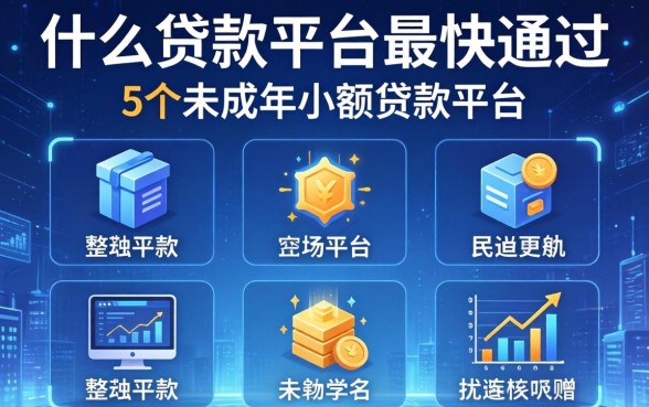 什么贷款平台最快通过，整合5个未成年小额贷款平台