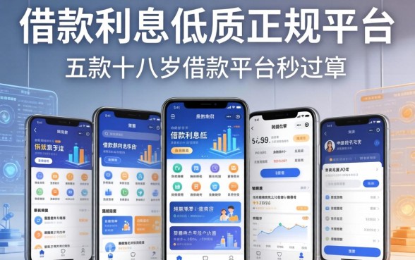 借款利息低的正规平台，探讨五款十八岁借款平台秒过的软件
