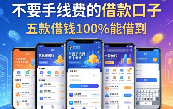 不要手续费的借款口子，探讨五款借钱的平台100%能借到