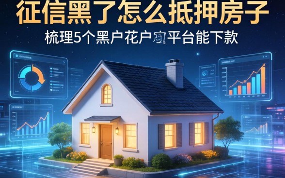 征信黑了怎么抵押房子，梳理5个黑户花户在平台能下款