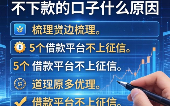 不下款的口子什么原因，梳理5个借款平台不上征信的