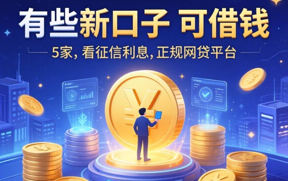 有哪些新口子可以借钱，阐述5家不看征信利息低的正规网贷平台