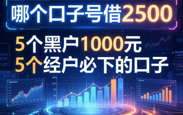 哪个口子号借2500，整合5个黑户1000元必下的口子
