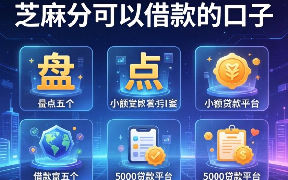 芝麻分可以借款的口子，盘点五个小额5000贷款平台