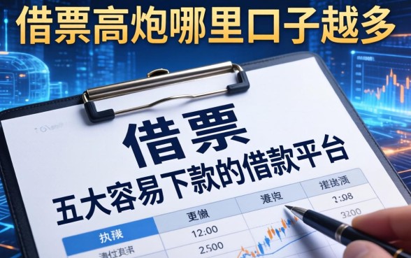 借条高炮哪里口子最多，五大容易下款的借款平台