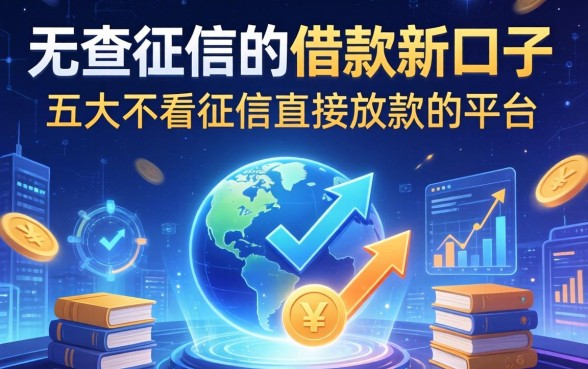 无查征信的借款新口子，五大不看征信直接放款的平台