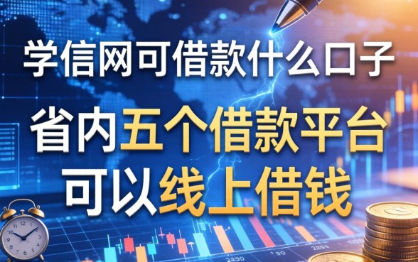 学信网可借款什么口子，省内五个借款平台可以线上借钱