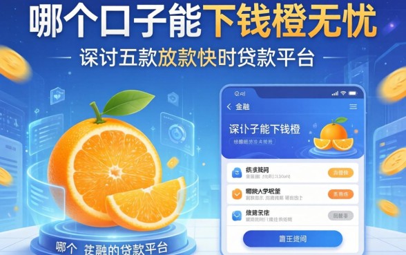 哪个口子能下钱橙无忧，探讨五款放款快的贷款平台