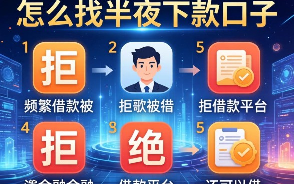 怎么找半夜下款的口子，例举5个频繁借款被拒借款平台还可以借