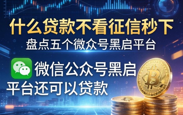 什么贷款不看征信秒下，盘点五个微信公众号黑启平台还可以贷款
