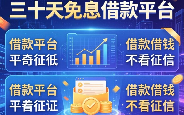 三十天免息的借款平台，总结五个借款平台借钱不看征信