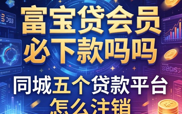 富宝贷会员必下款吗吗，同城五个贷款平台怎么注销