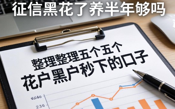 征信黑花了养半年够吗，整理五个花户黑户秒下的口子