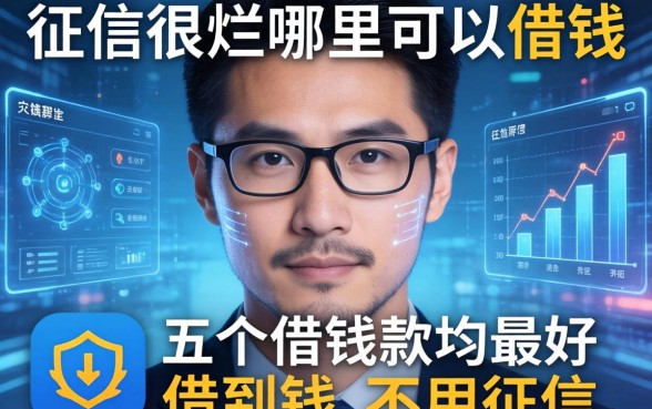 征信很烂哪里可以借钱，介绍五个借钱软件最好借到钱不用征信的