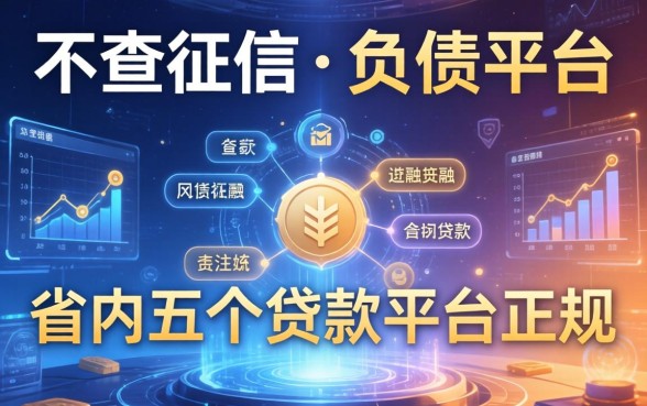 不查征信和负债的平台，省内五个贷款平台正规