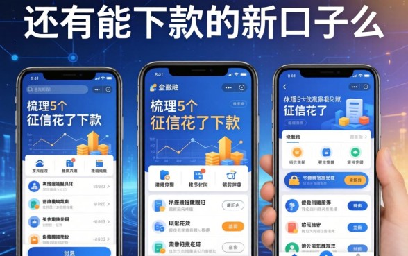 还有能下款的新口子么，梳理5个征信花了下款的平台
