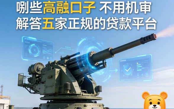 哪些高炮口子不用机审，解答五家正规的贷款平台