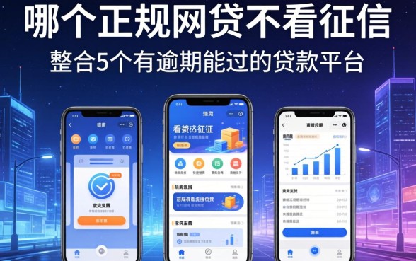 哪个正规网贷不看征信，整合5个有逾期能过的贷款平台