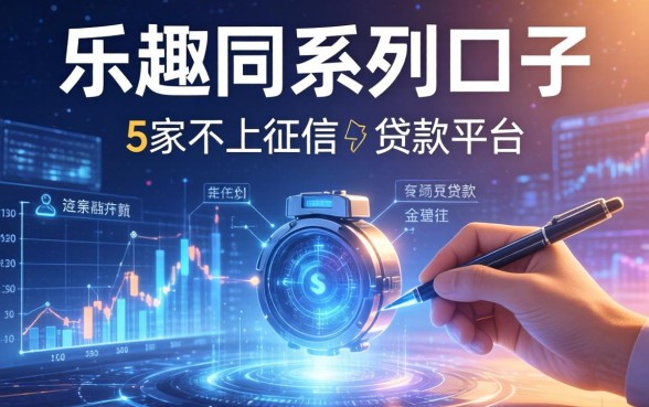 乐趣同系列口子有哪些，阐述5家不上征信的贷款平台
