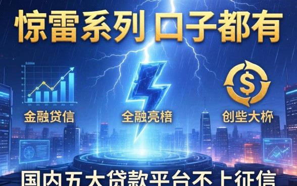 惊雷系列口子都有哪些，国内五大贷款平台不上征信
