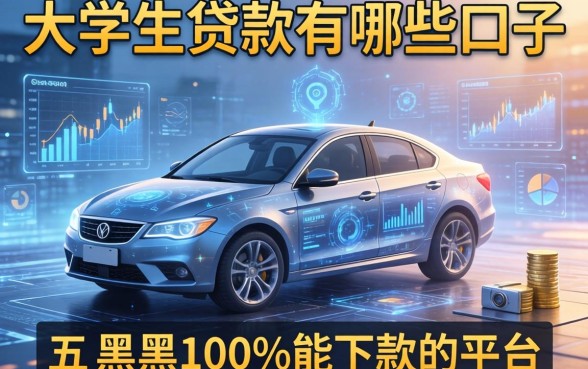 大学生贷款有哪些口子，推荐五个黑户100%能下款的平台