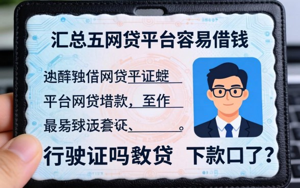 有行驶证下款的口子吗，汇总五个网贷平台容易借钱